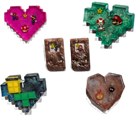 Assorted Video Game Resin Pieces