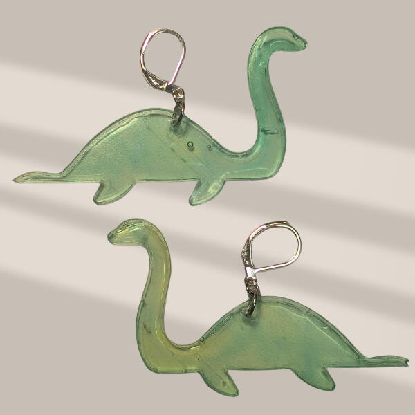 Loch Ness Monster Earrings (Custom Mold)