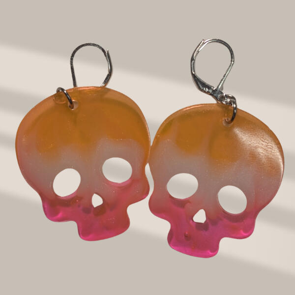 Lesbian Pride Swirled Skulls