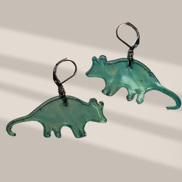 Opossum earrings (Custom Mold)