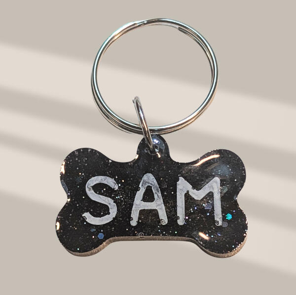 Custom dog tag keychain