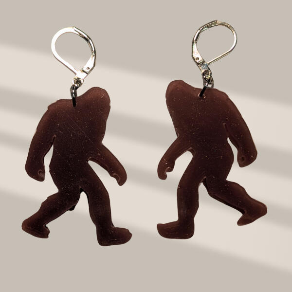 Bigfoot (Sasquatch) earrings (Custom Mold)