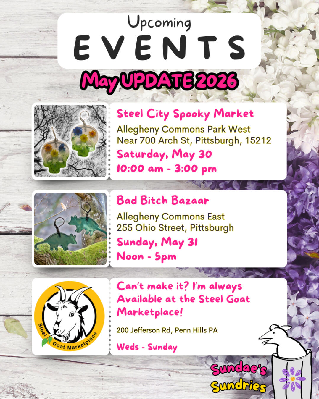 May Events Calendar